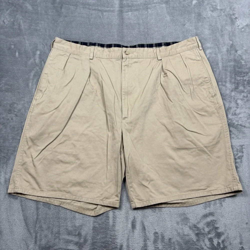 Polo Ralph Lauren Mens 40 Khaki Pleated Classic Golf Shorts Made in USA 90s